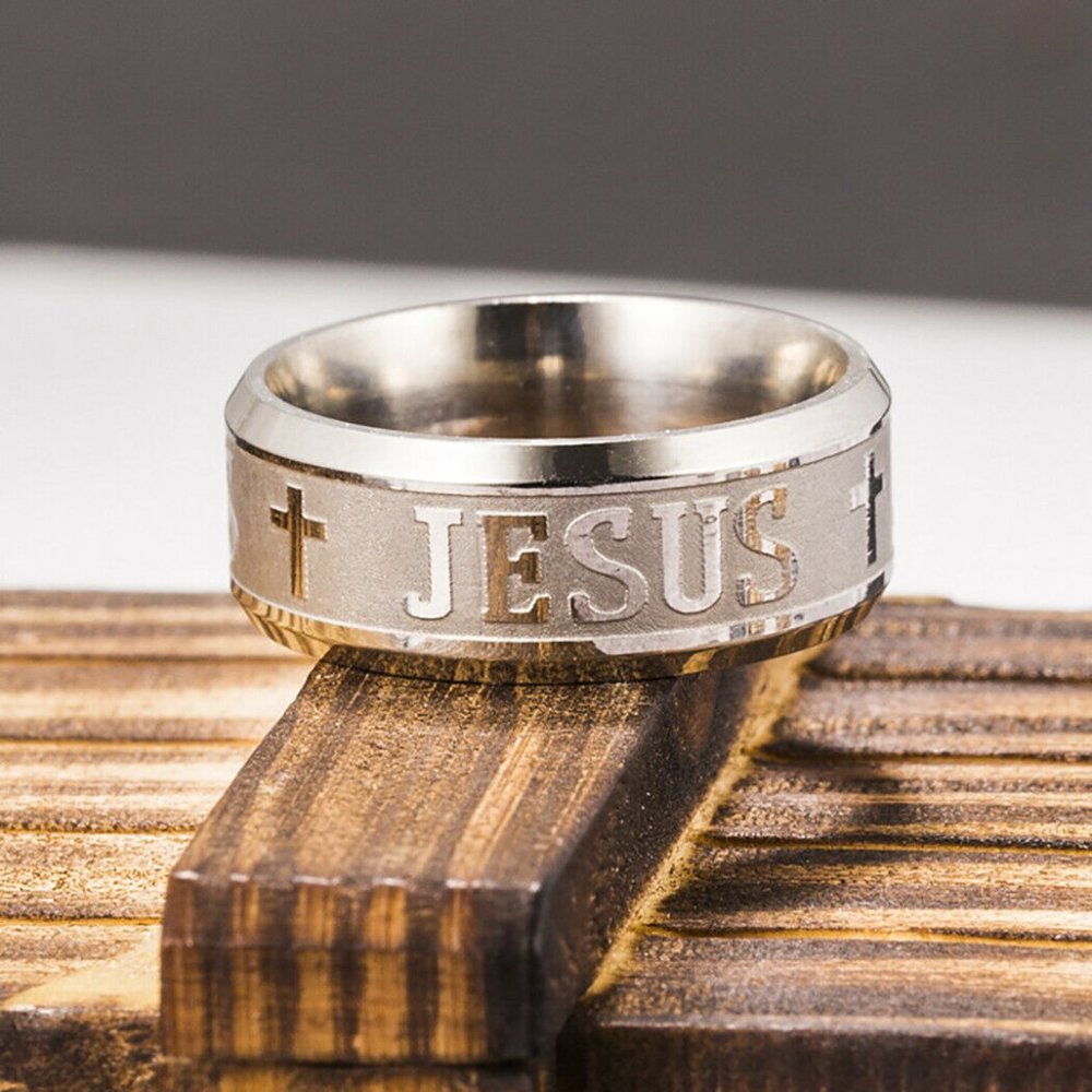 Stainless Steel JESUS RING - Picture 5 of 5